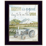 Good Day Antique Ford Tractor Black Framed Print Wall Art - Homeroots