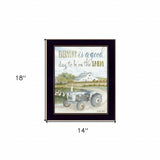 Good Day Antique Ford Tractor Black Framed Print Wall Art - Homeroots - Flyclothing LLC