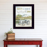 Good Day Antique Ford Tractor Black Framed Print Wall Art - Homeroots