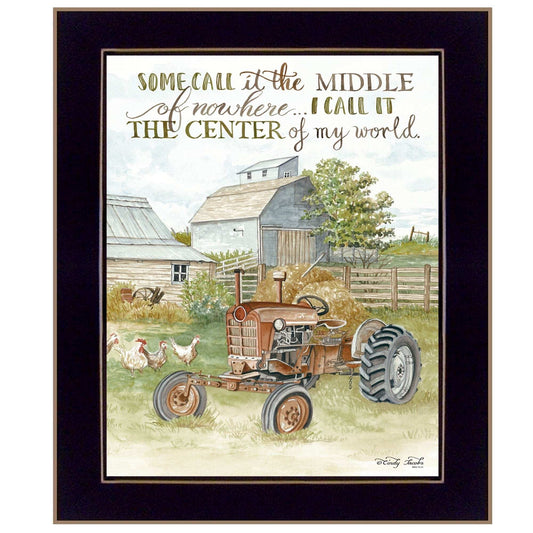 Center of My World Black Framed Print Wall Art - Homeroots - Flyclothing LLC