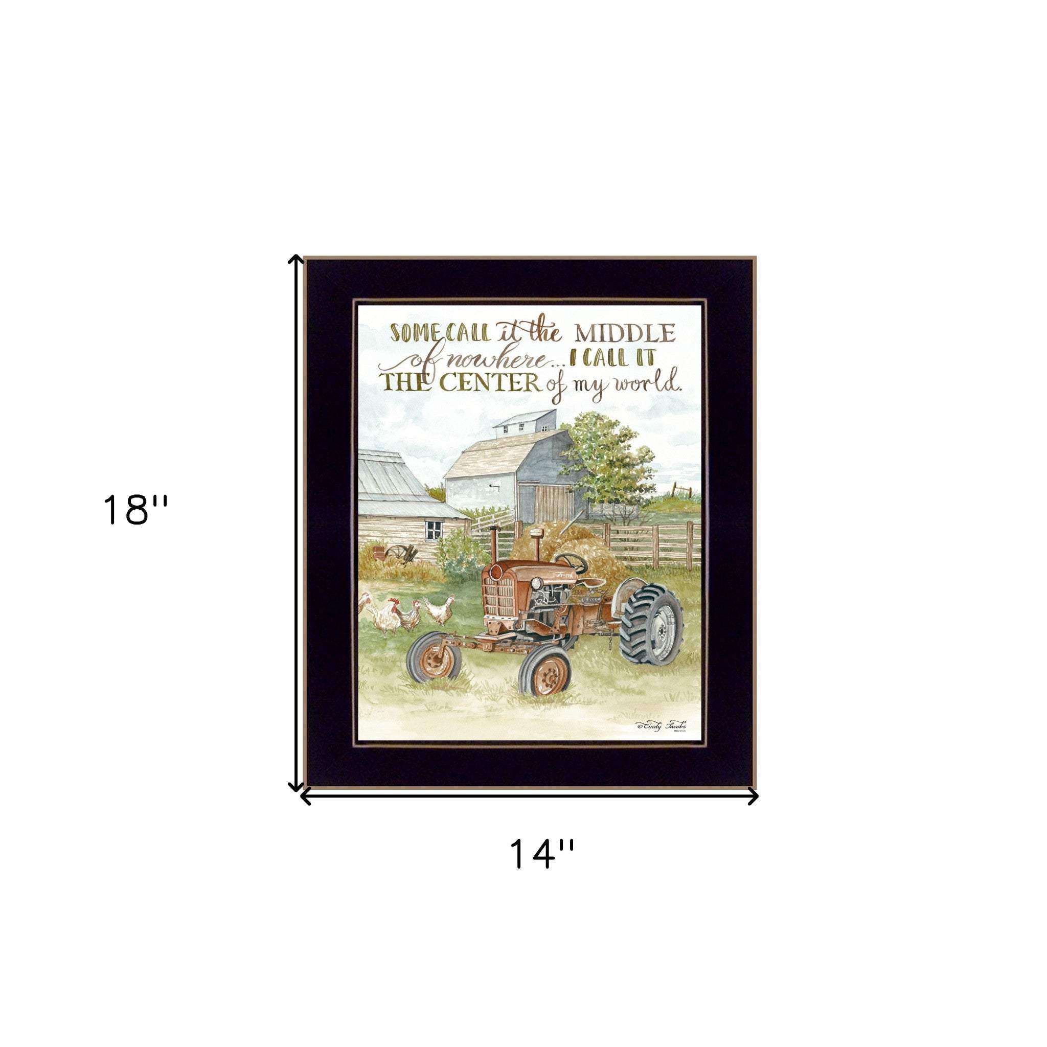 Center of My World Black Framed Print Wall Art - Homeroots - Flyclothing LLC