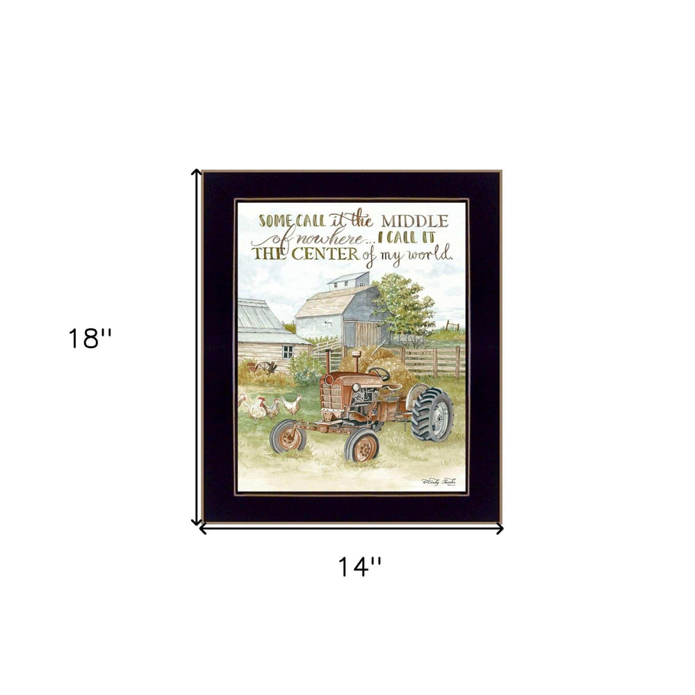 Center of My World Black Framed Print Wall Art - Homeroots - Flyclothing LLC