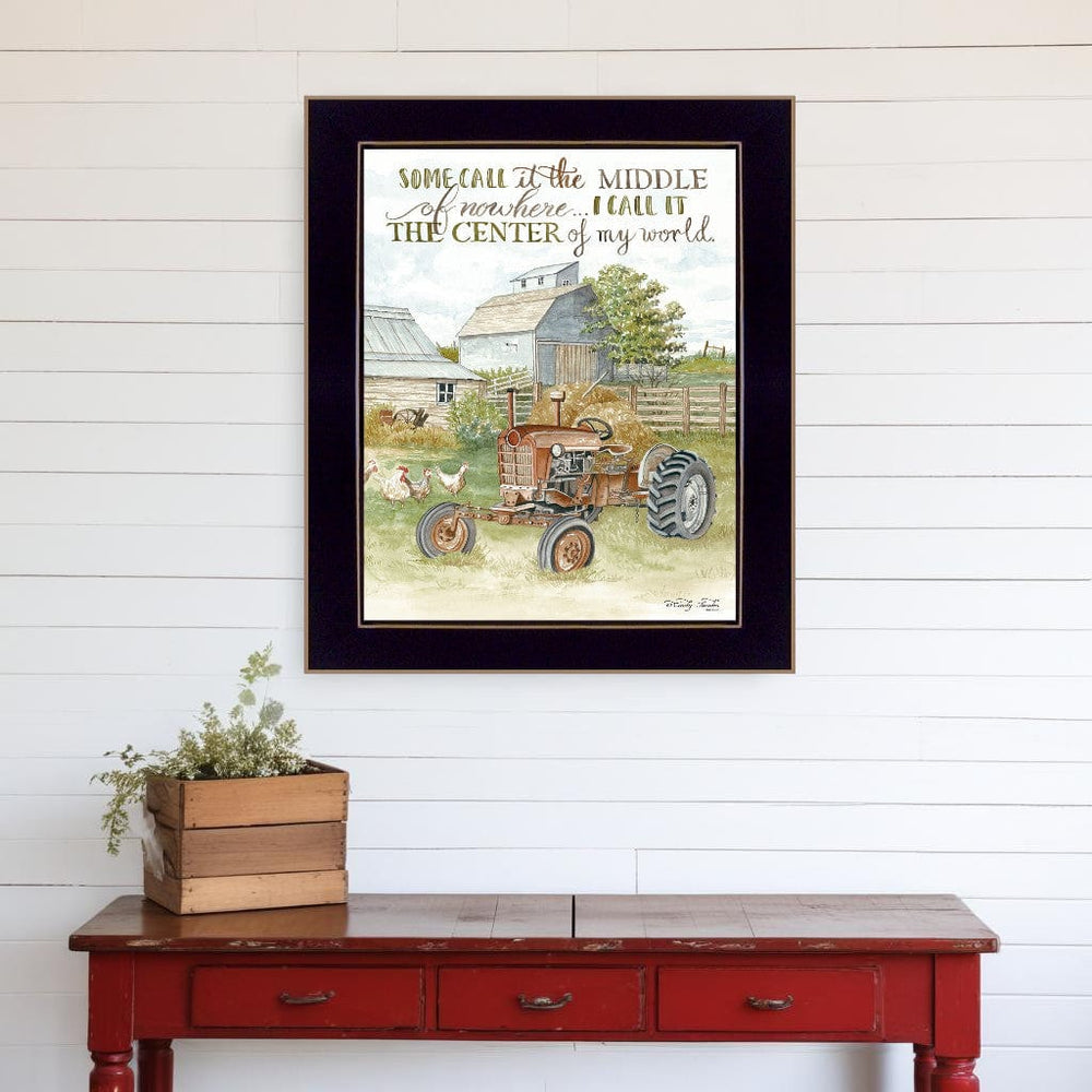 Center of My World Black Framed Print Wall Art - Homeroots