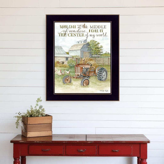 Center of My World Black Framed Print Wall Art - Homeroots - Flyclothing LLC