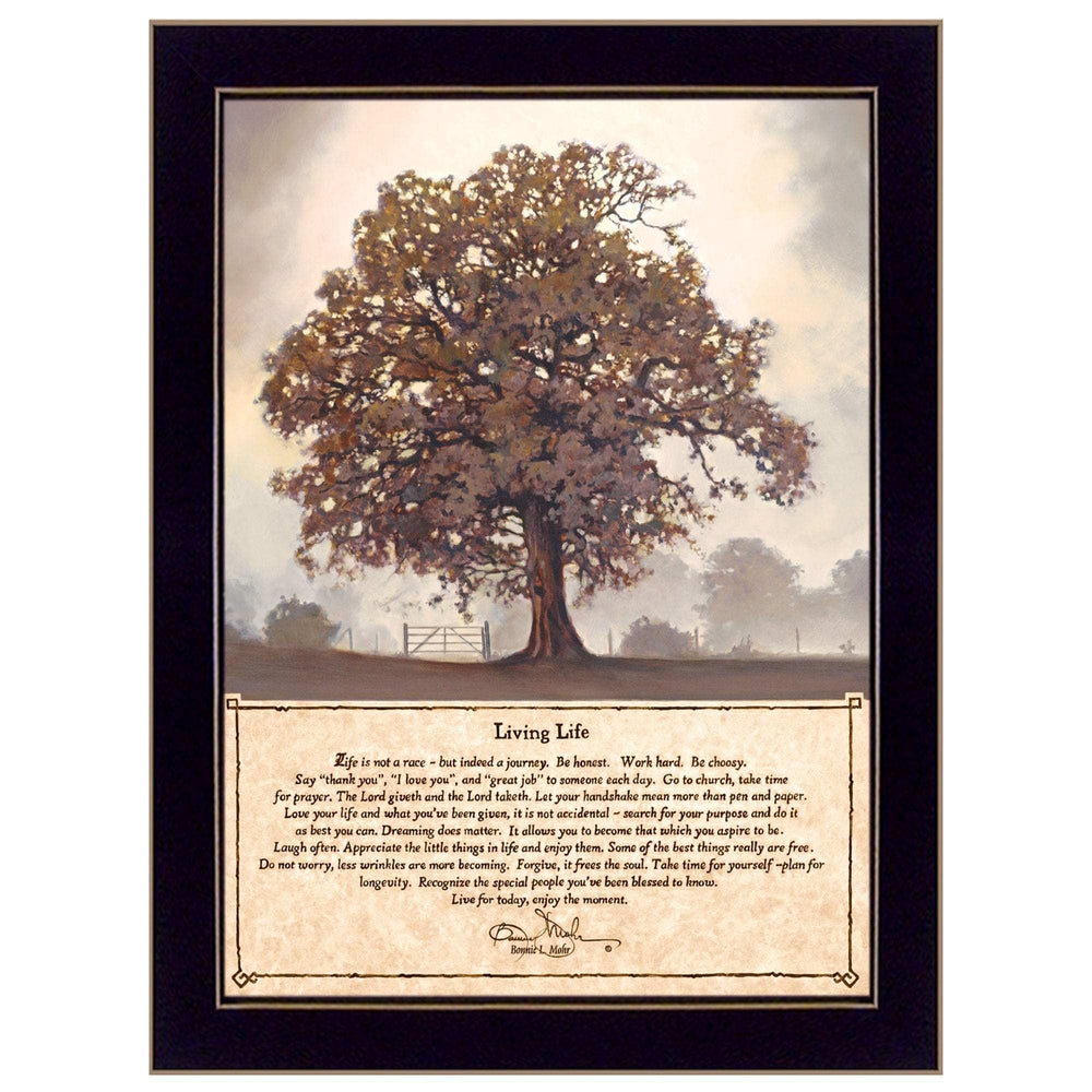 Living Life 4 Black Framed Print Wall Art - Homeroots - Flyclothing LLC