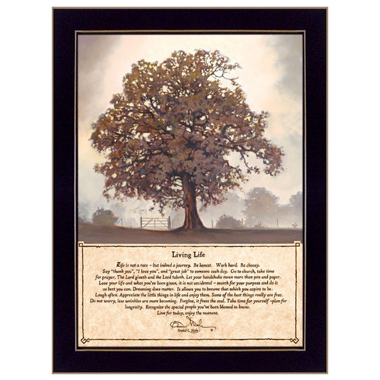Living Life 4 Black Framed Print Wall Art - Homeroots
