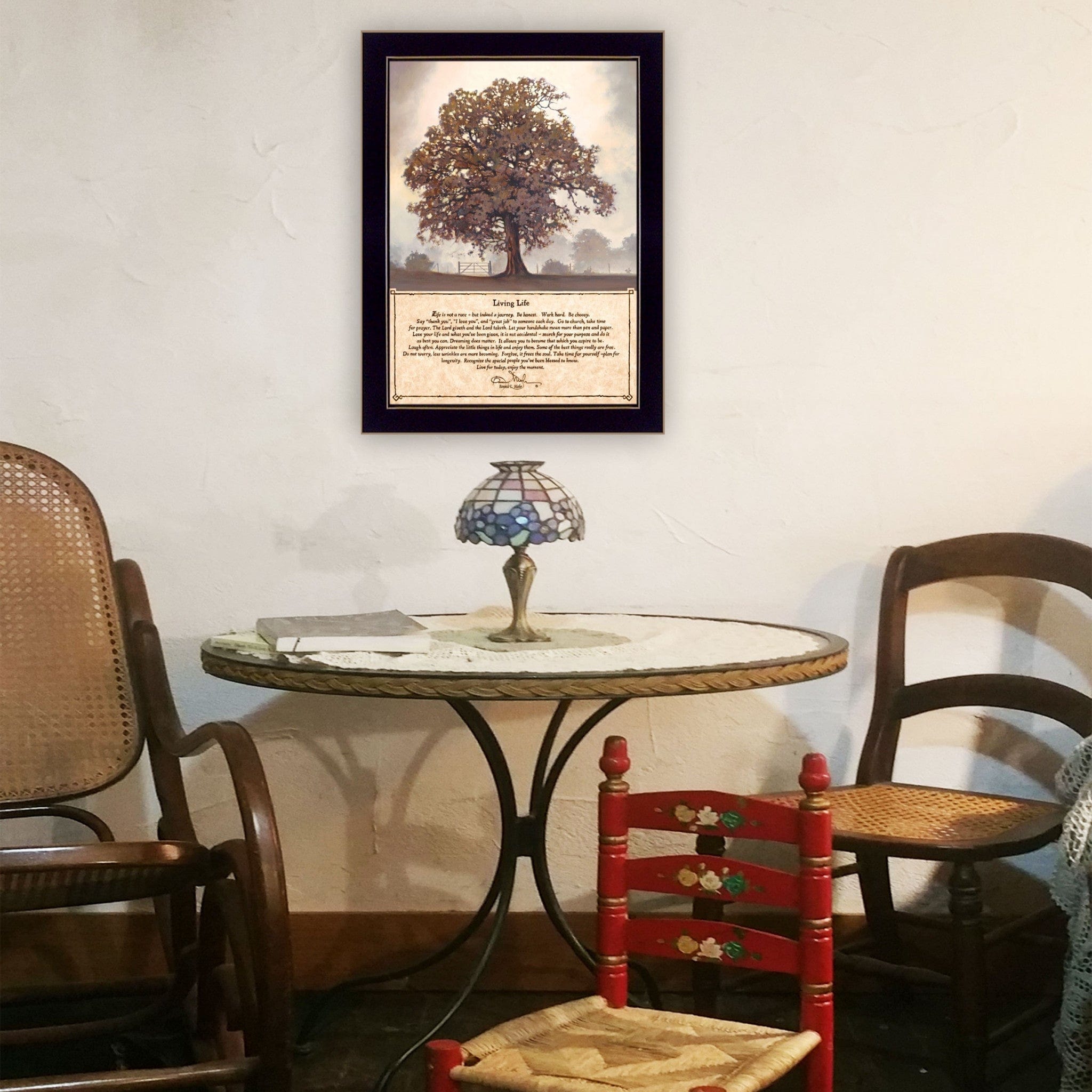 Living Life 4 Black Framed Print Wall Art - Homeroots