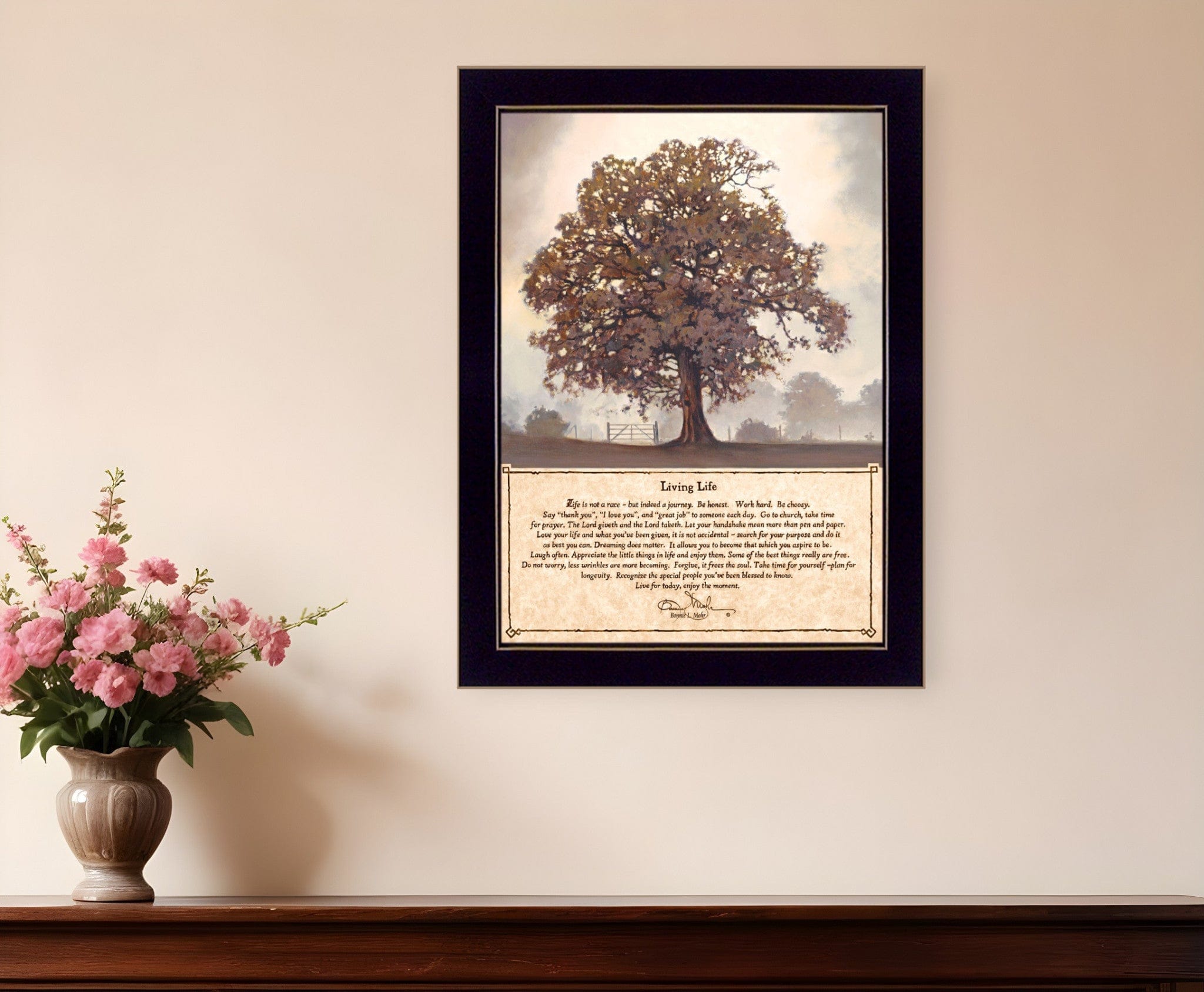 Living Life 4 Black Framed Print Wall Art - Homeroots