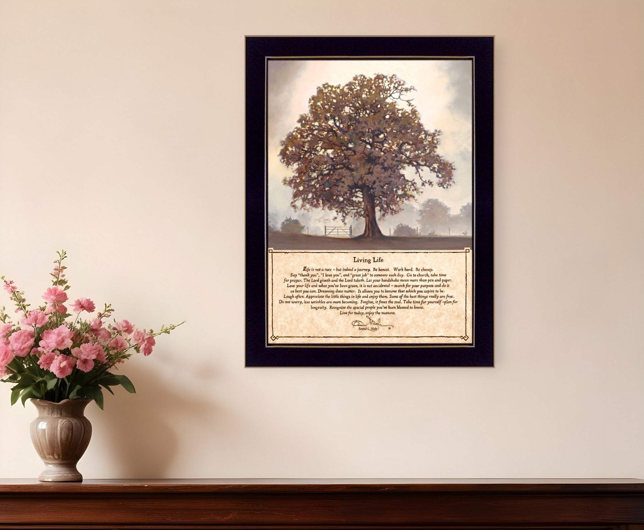 Living Life 4 Black Framed Print Wall Art - Homeroots - Flyclothing LLC
