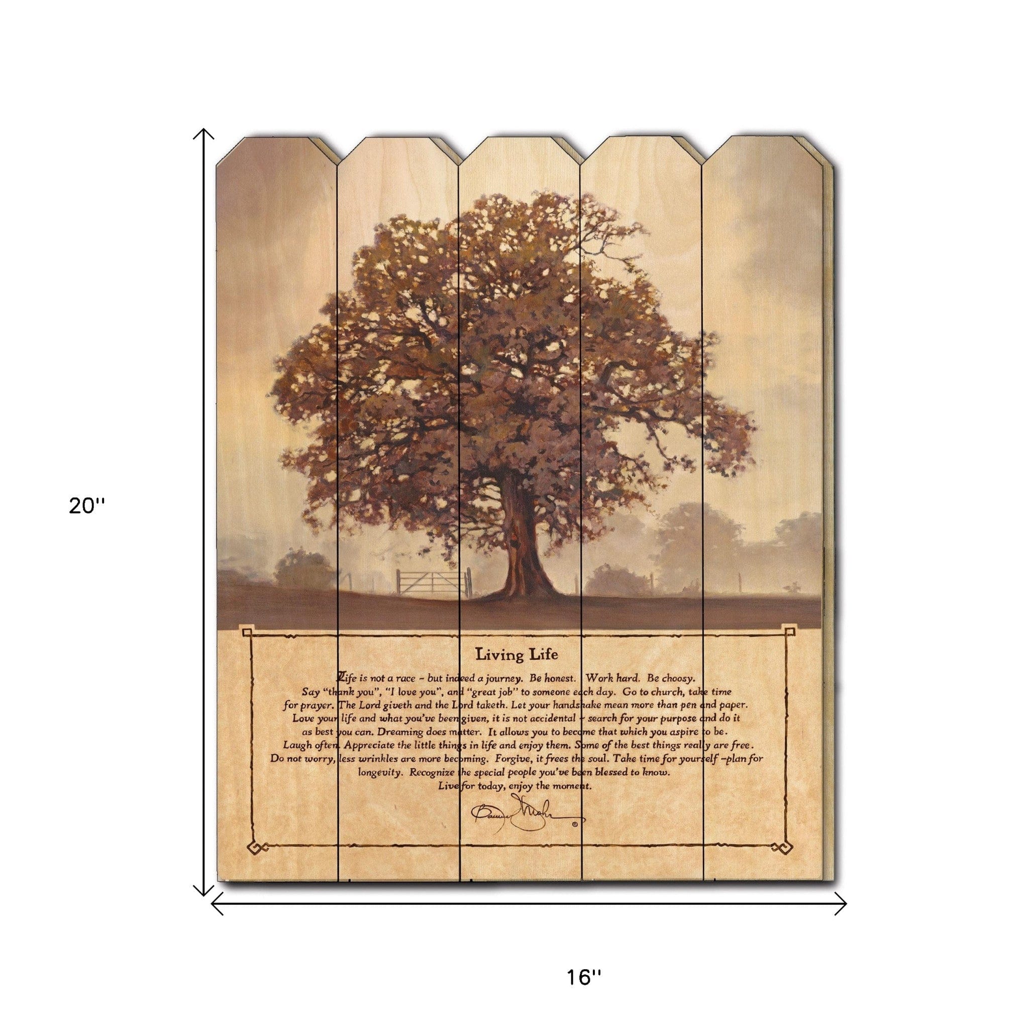 Living Life Unframed Print Wall Art - Homeroots