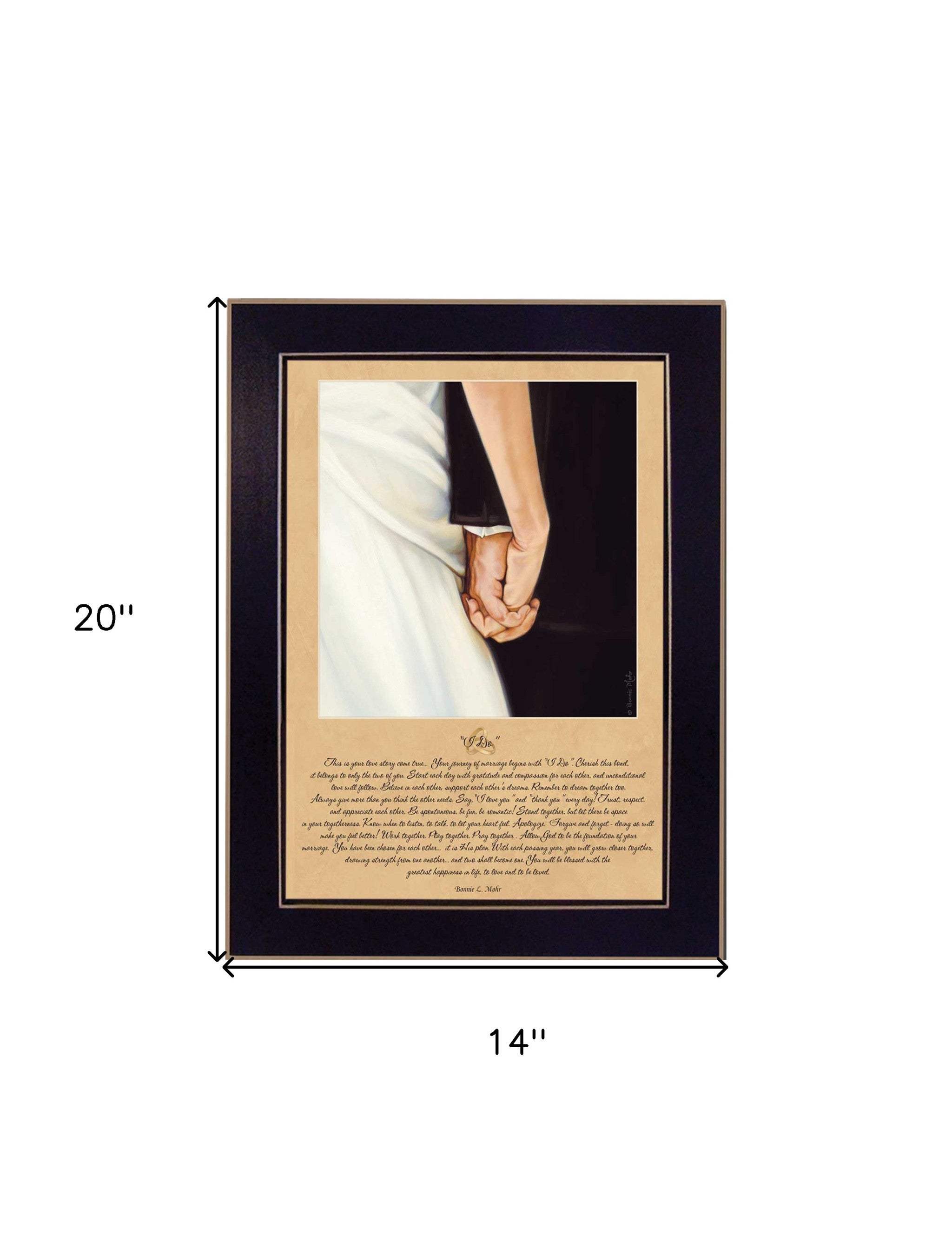 I Do 6 Black Framed Print Wall Art - Homeroots - Flyclothing LLC