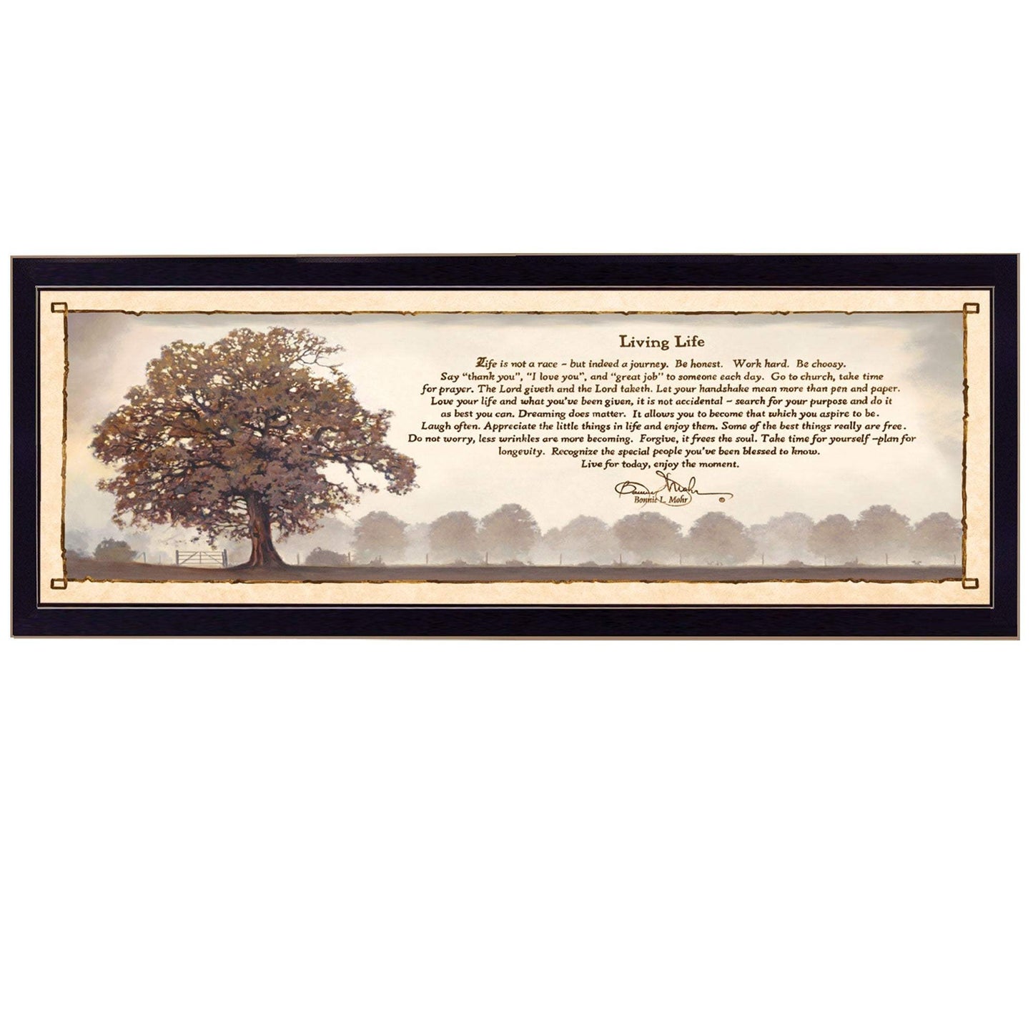 Living Life 9 Black Framed Print Wall Art - Homeroots - Flyclothing LLC