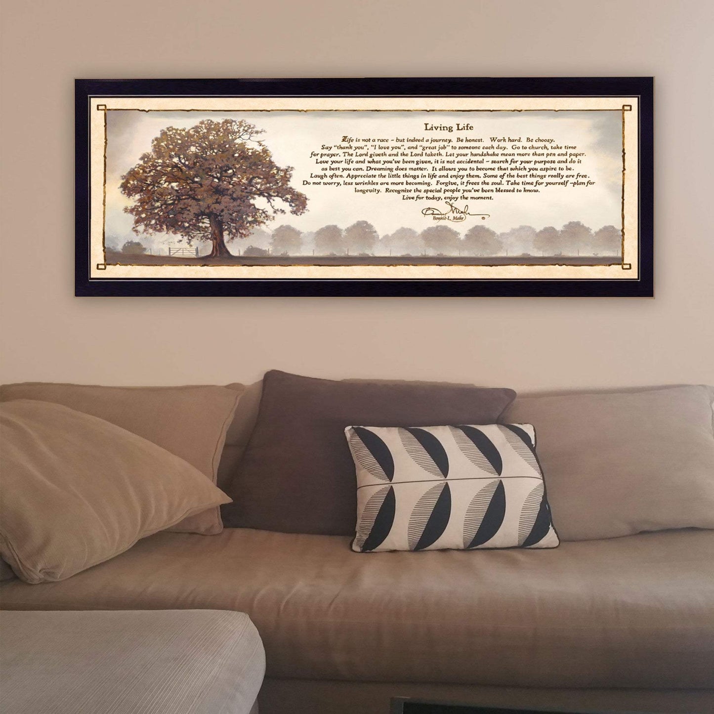 Living Life 9 Black Framed Print Wall Art - Homeroots - Flyclothing LLC
