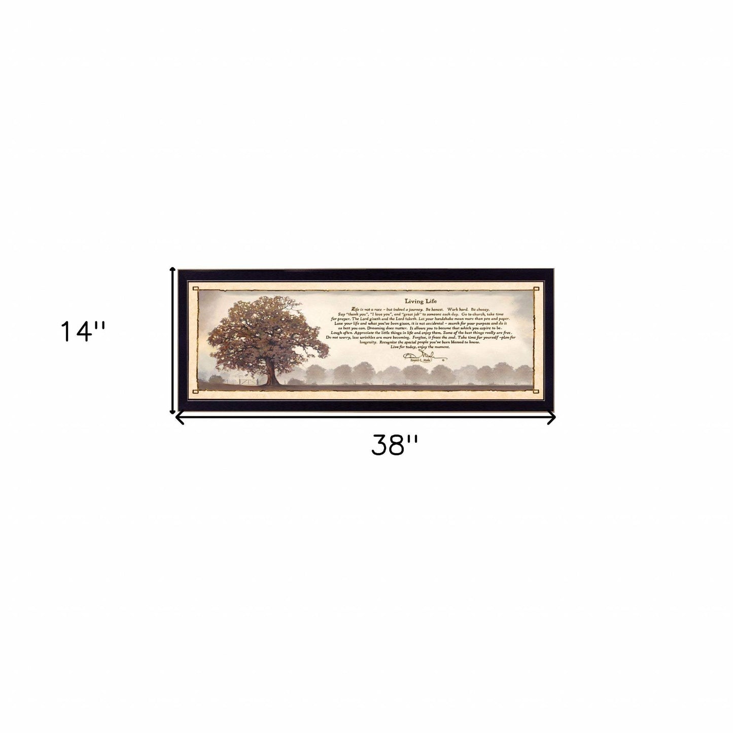 Living Life 9 Black Framed Print Wall Art - Homeroots - Flyclothing LLC
