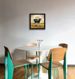 Colby the Cow Black Framed Print Wall Art - Homeroots - Flyclothing LLC