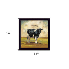 Colby the Cow Black Framed Print Wall Art - Homeroots