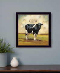 Colby the Cow Black Framed Print Wall Art - Homeroots