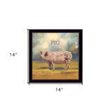 Piper the Pig Black Framed Print Wall Art - Homeroots - Flyclothing LLC