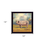 Piper the Pig Black Framed Print Wall Art - Homeroots - Flyclothing LLC