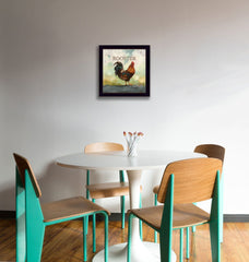 Raleigh the Rooster Black Framed Print Wall Art - Homeroots
