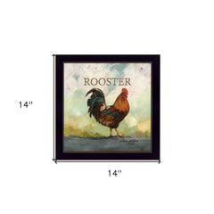 Raleigh the Rooster Black Framed Print Wall Art - Homeroots