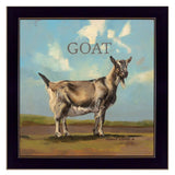 Gracey the Goat Black Framed Print Wall Art - Homeroots