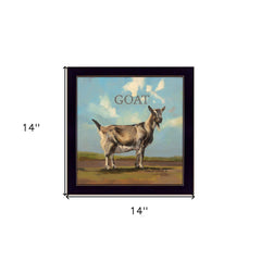 Gracey the Goat Black Framed Print Wall Art - Homeroots