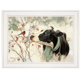 The Winter Robin 3 White Framed Print Wall Art - Homeroots