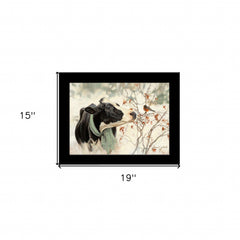 The Winter Robin 4 Black Framed Print Wall Art - Homeroots