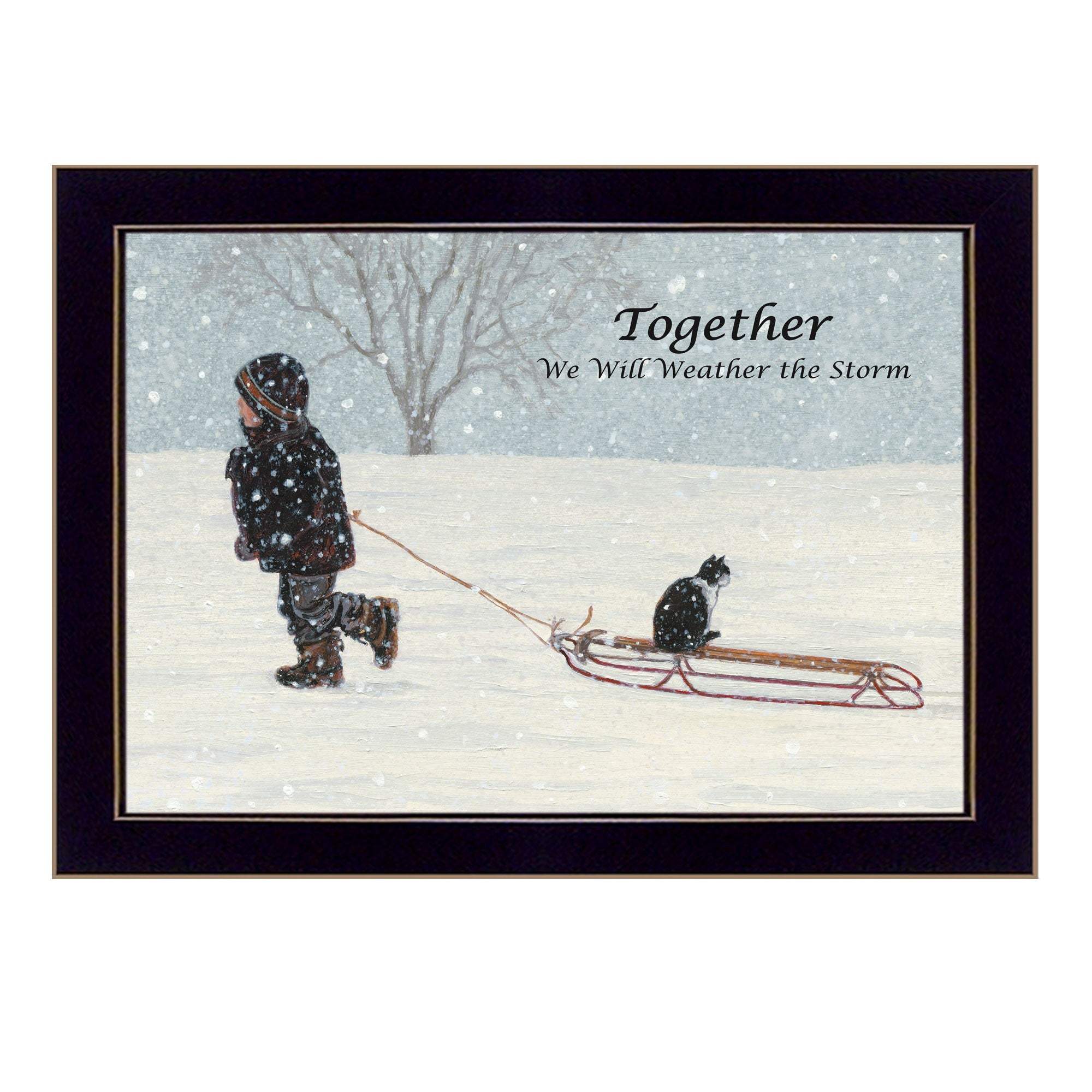 Together 1 Black Framed Print Wall Art - Homeroots - Flyclothing LLC