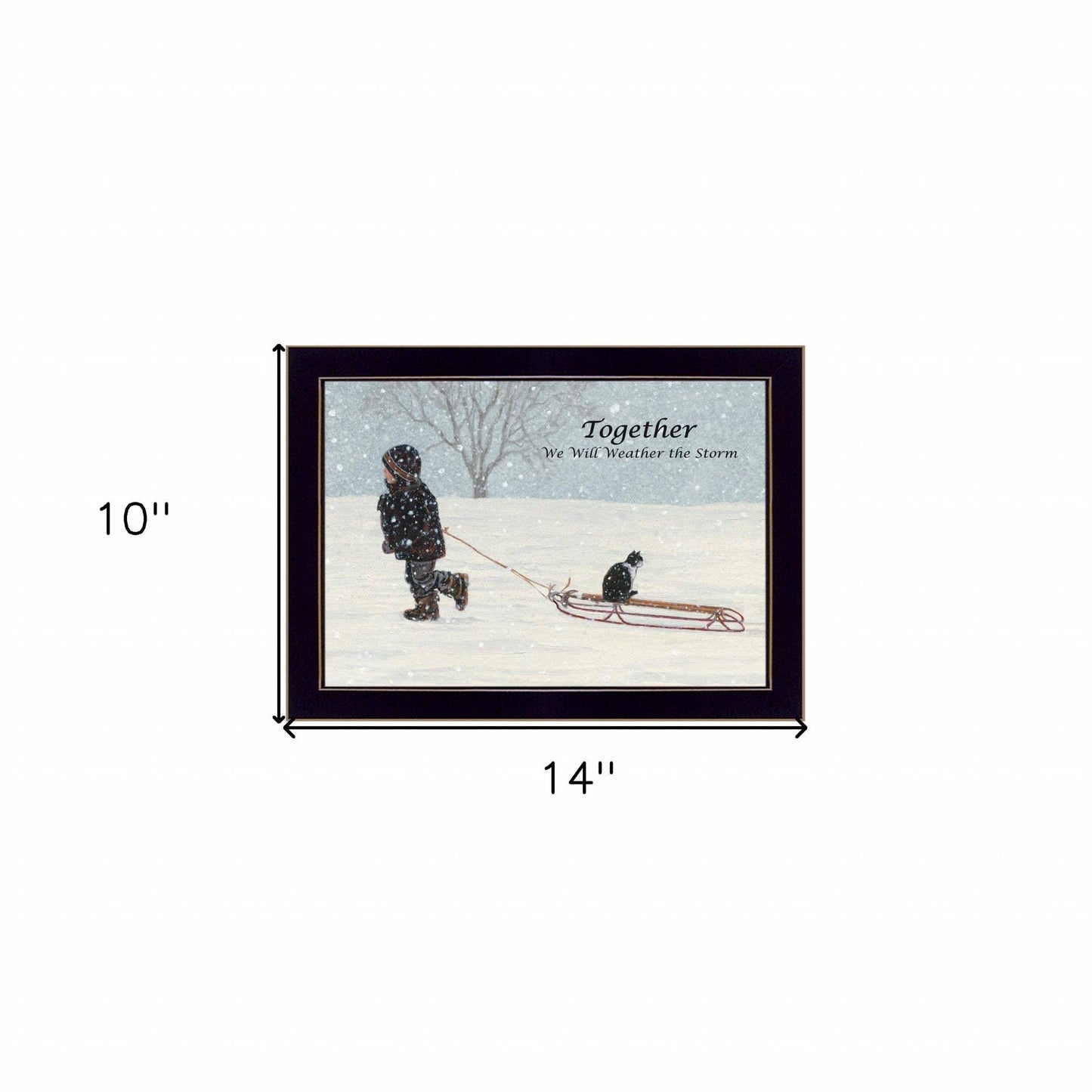 Together 1 Black Framed Print Wall Art - Homeroots - Flyclothing LLC