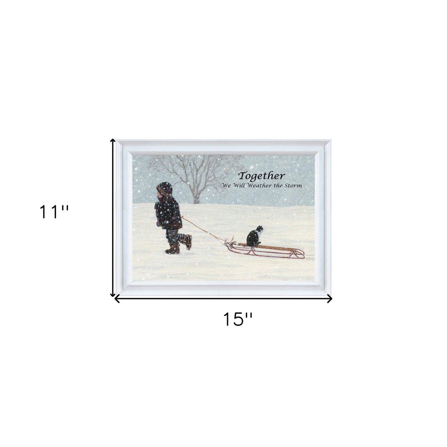 Together 2 White Framed Print Wall Art - Homeroots - Flyclothing LLC