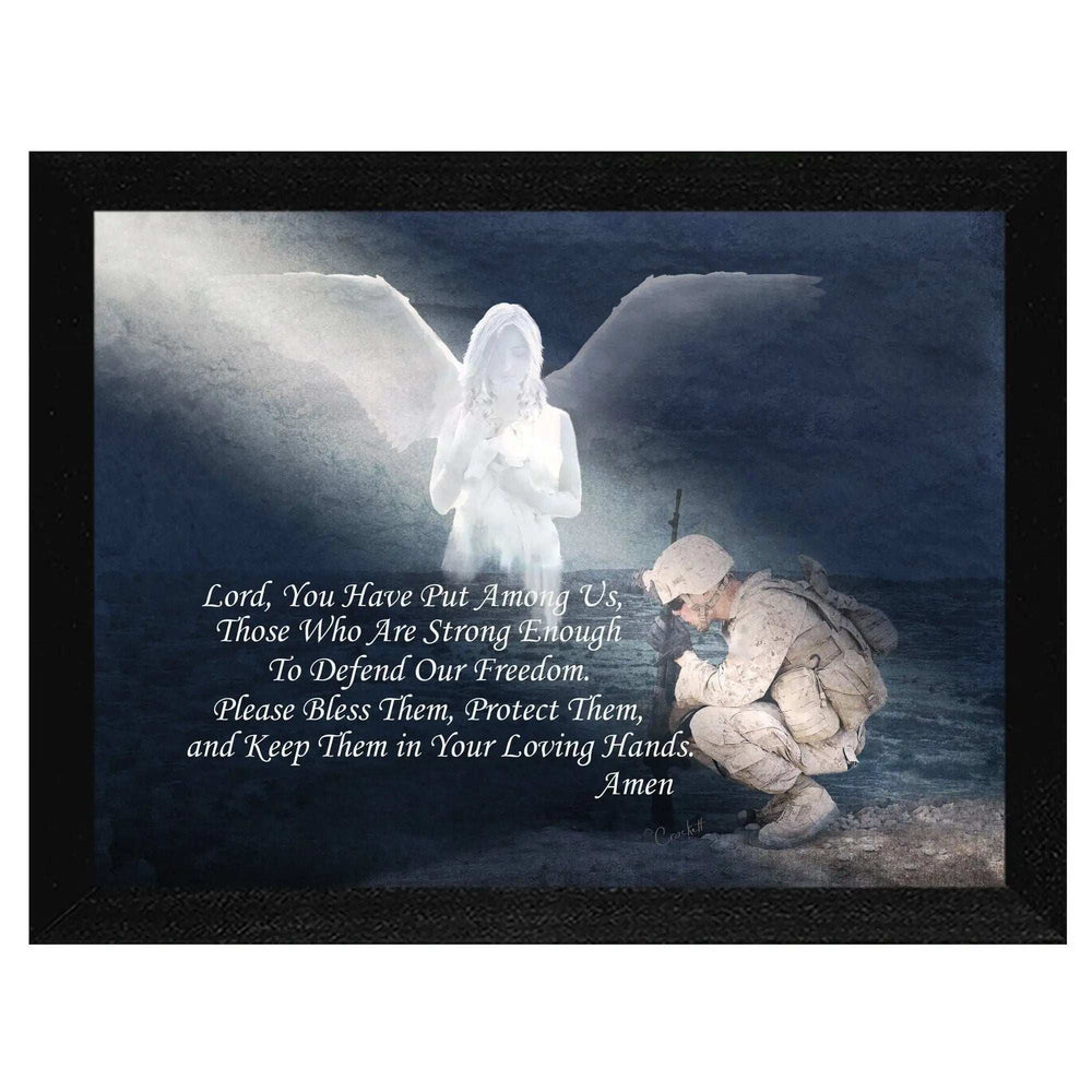 Protect our Soldiers Black Framed Print Wall Art - Homeroots - Flyclothing LLC