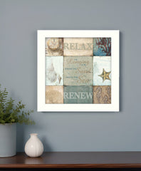 Sand and Sea White Framed Print Wall Art - Homeroots