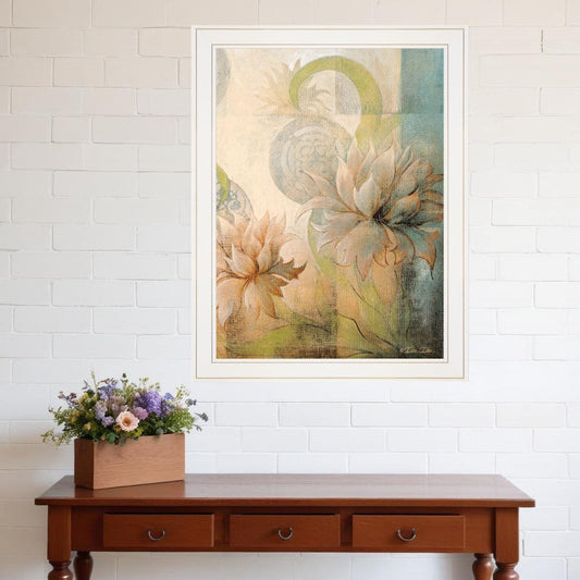 Meandering Flowers II 1 White Framed Print Wall Art - Homeroots