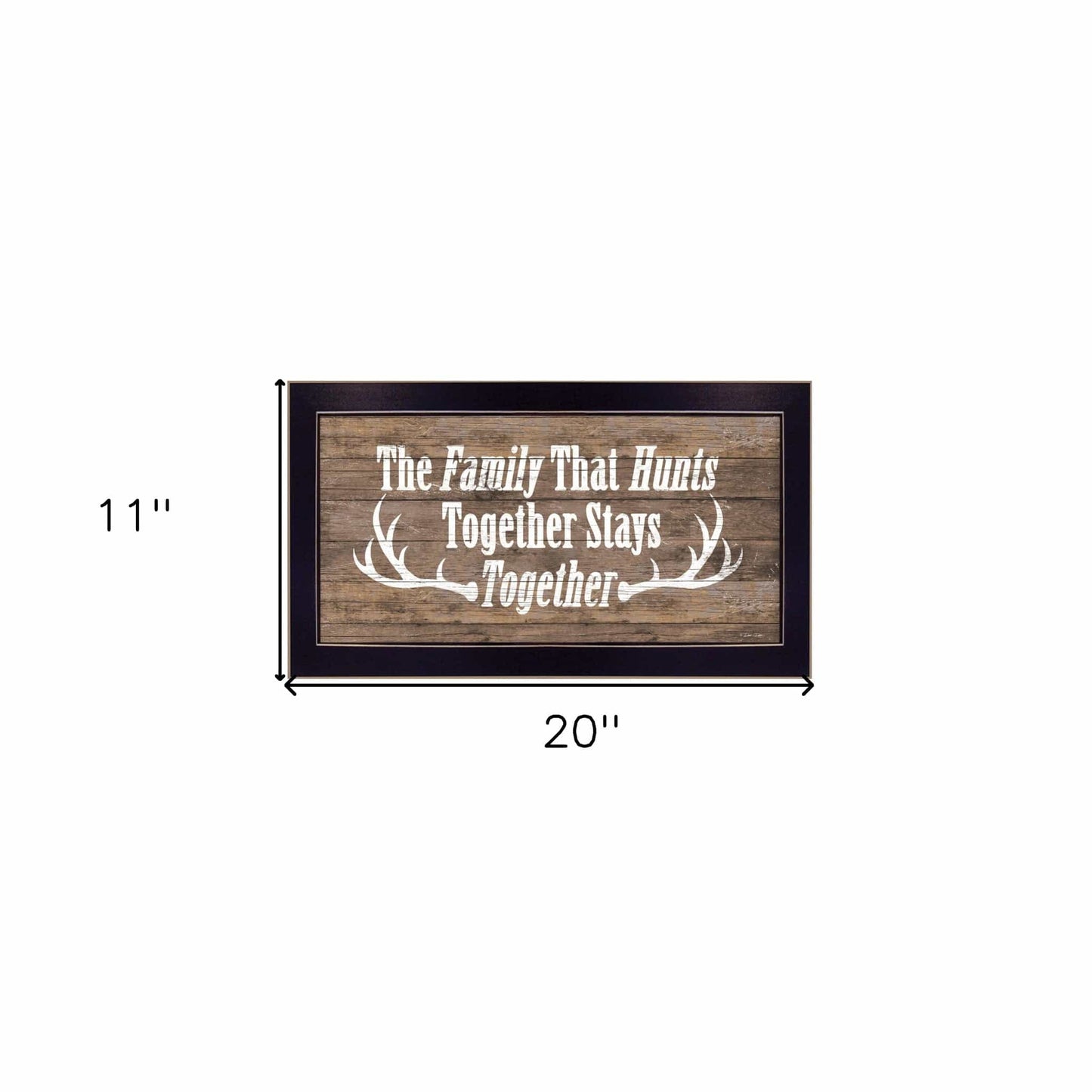 The Family that Hunts Black Framed Print Wall Art - Homeroots - Flyclothing LLC