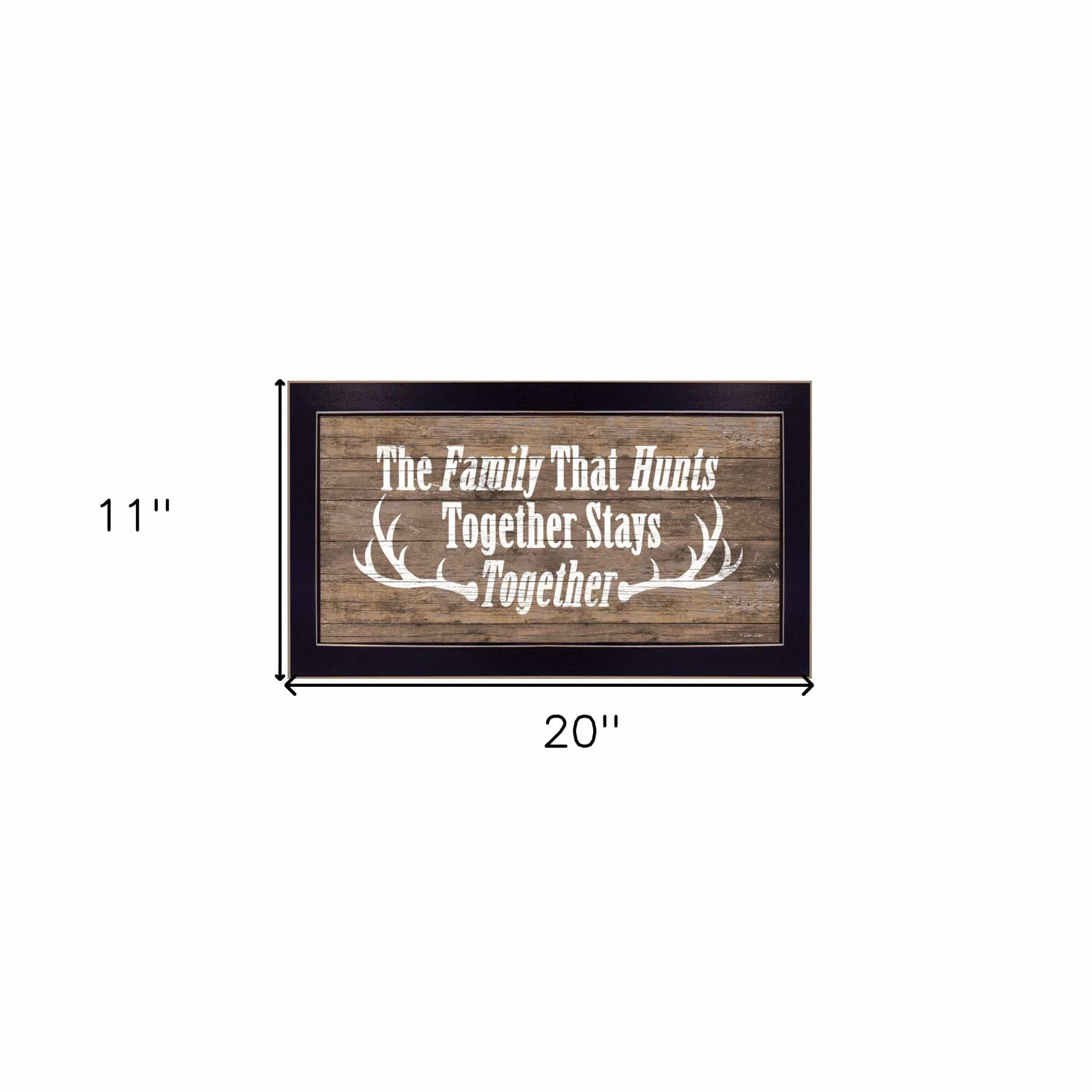 The Family that Hunts Black Framed Print Wall Art - Homeroots - Flyclothing LLC