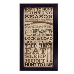 Hunting Season Black Framed Print Wall Art - Homeroots