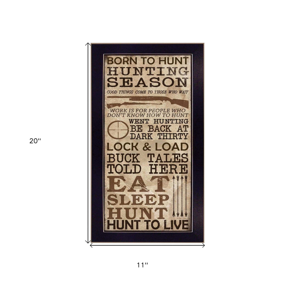 Hunting Season Black Framed Print Wall Art - Homeroots - Flyclothing LLC