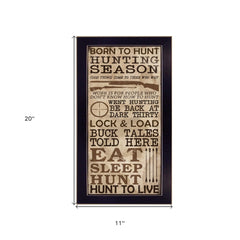 Hunting Season Black Framed Print Wall Art - Homeroots