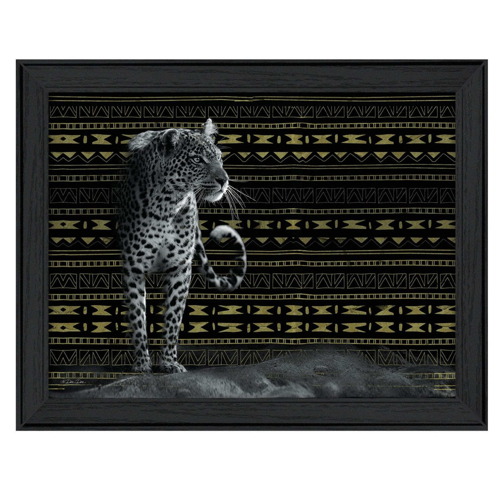 Patterned Leopard Black Framed Print Wall Art - Homeroots - Flyclothing LLC