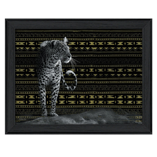 Patterned Leopard Black Framed Print Wall Art - Homeroots