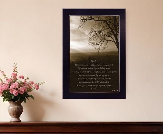 Life Is 9 Black Framed Print Wall Art - Homeroots