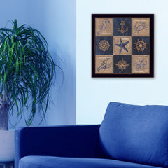 Coastal Collage I Black Framed Print Wall Art - Homeroots