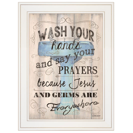 Bathroom Humor 1 White Framed Print Bathroom Wall Art - Homeroots