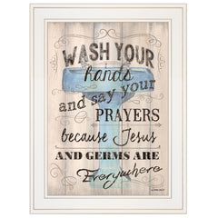 Bathroom Humor 1 White Framed Print Bathroom Wall Art - Homeroots
