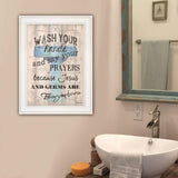 Bathroom Humor 1 White Framed Print Bathroom Wall Art - Homeroots - Flyclothing LLC