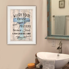 Bathroom Humor 1 White Framed Print Bathroom Wall Art - Homeroots