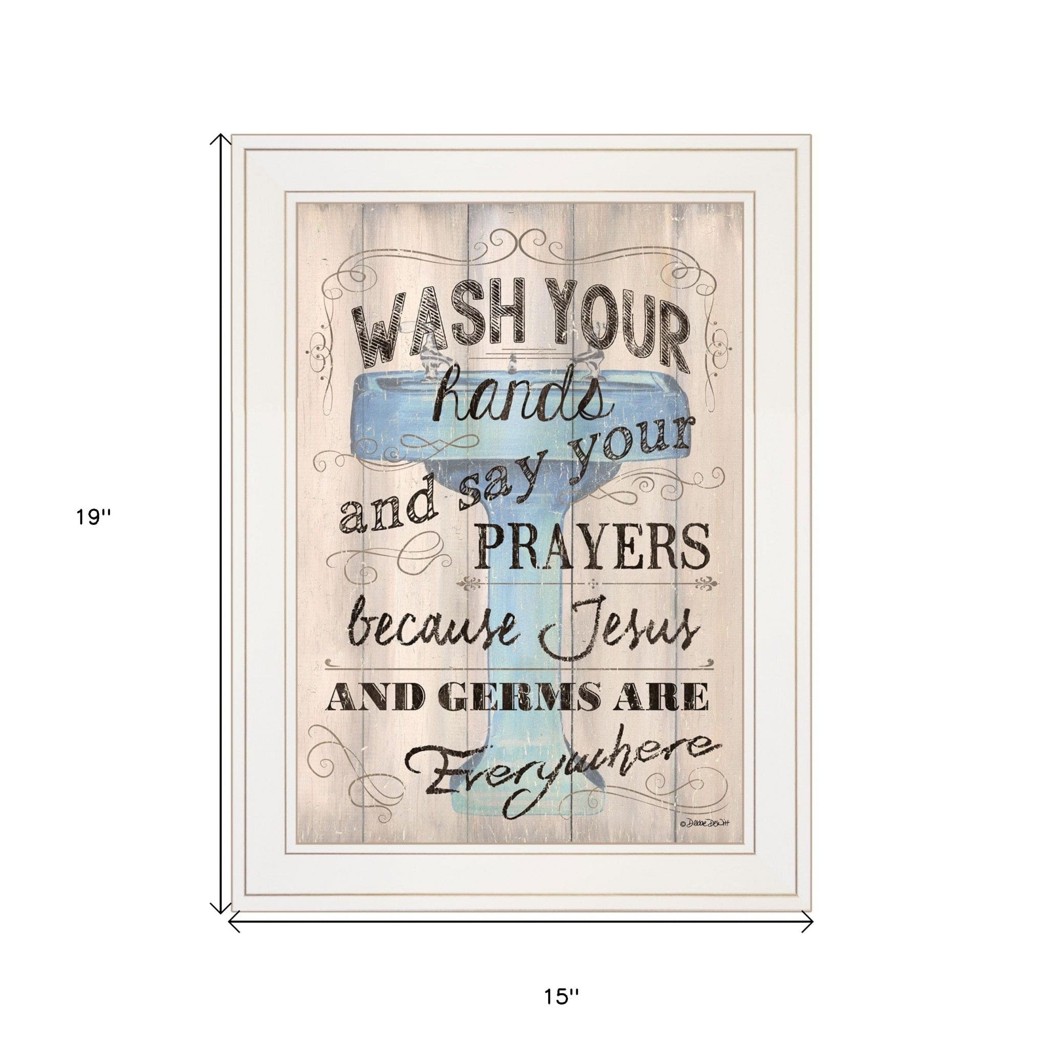 Bathroom Humor 1 White Framed Print Bathroom Wall Art - Homeroots