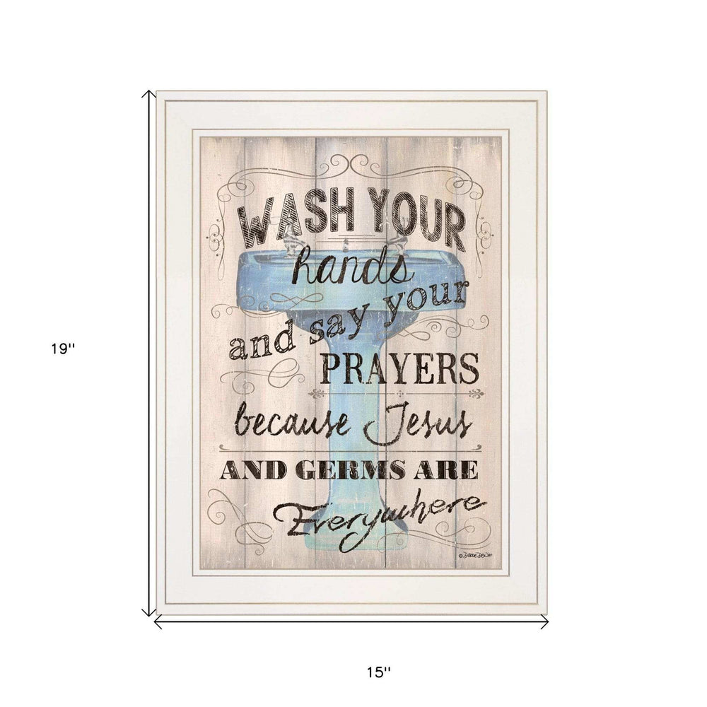 Bathroom Humor 1 White Framed Print Bathroom Wall Art - Homeroots - Flyclothing LLC